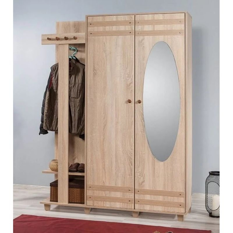 Casa si Gradina - Mobilier - Organizare si depozitare - Cuiere - Cuier, Hanah Home, pal melaminat, stejar sonoma, 135x192x36 cm, 863SPH4824 - Infinity.ro