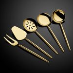Casa si Gradina - Bucatarie si vesela - Ustensile bucatarie - Seturi ustensile de bucatarie - Set ustensile de bucatarie, Hermia, otel inoxidabil, auriu, 5 piese, 645DRM1218 - Infinity.ro