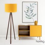 Casa si Gradina - Corpuri si surse de iluminat - Veioze si lampi - Lampadare - Lampadar, Opviq, mdf, galben, 140 cm, 780SGN3479 - Infinity.ro