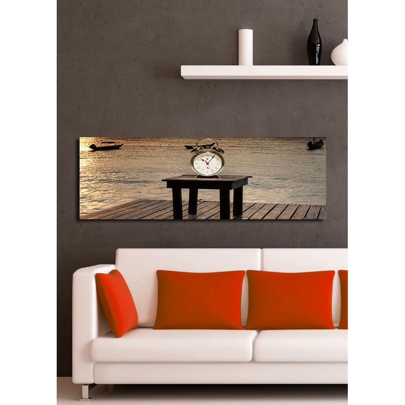 Casa si Gradina - Decoratiuni - Ceasuri - Ceas de perete decorativ, Wallxpert, panza de caprioara, multicolor, 30x90 cm, 228CLA1671 - Infinity.ro