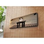 Casa si Gradina - Decoratiuni - Ceasuri - Ceas de perete decorativ, Wallxpert, panza de caprioara, multicolor, 30x90 cm, 228CLA1671 - Infinity.ro