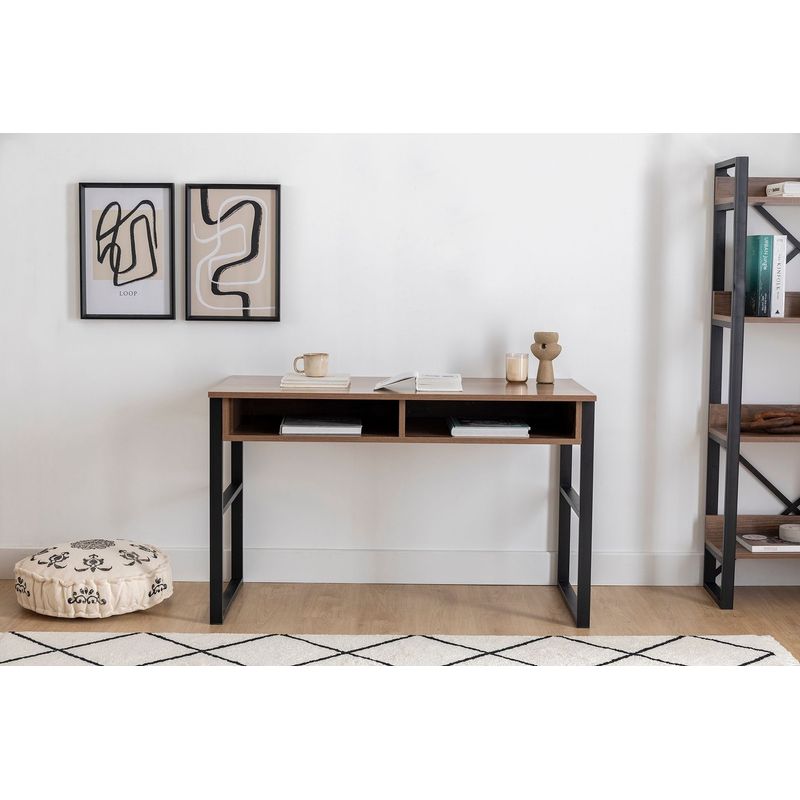 Casa si Gradina - Mobilier - Mese si birouri - Birouri - Birou de studiu, Hanah Home, pal melaminat, nuc, 120x60x75 cm, 835PUQ3817 - Infinity.ro