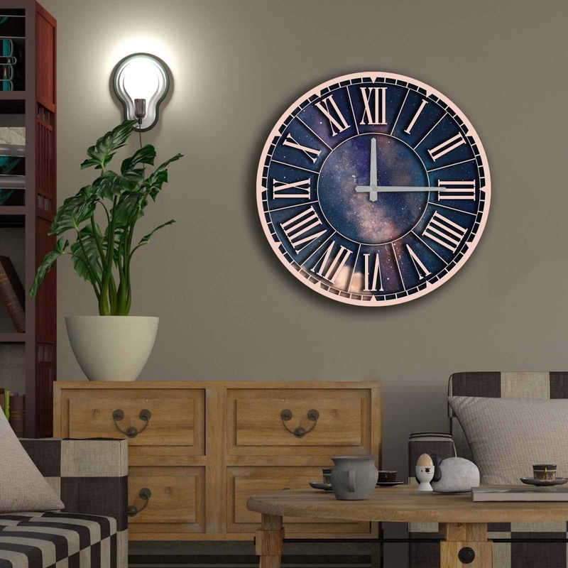 Casa si Gradina - Decoratiuni - Ceasuri - Ceas decorativ, Wallxpert, mdf, multicolor, diametru 50 cm, 238HMA6283 - Infinity.ro