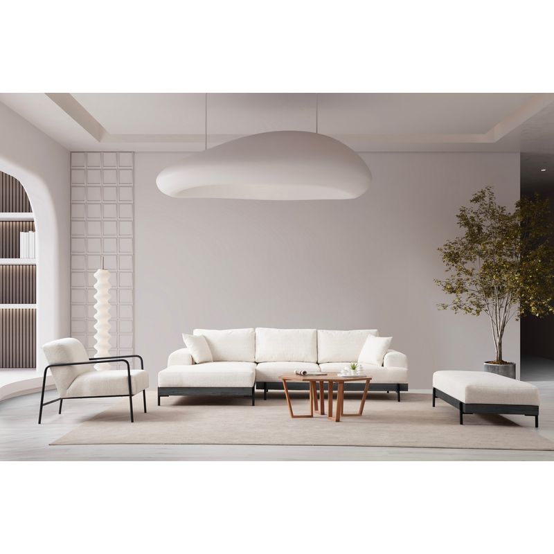 Casa si Gradina - Mobilier - Canapele si coltare - Coltare - Coltar, Hanah Home, lemn fag si pal, alb, 170x280x98 cm, 560ARE2131 - Infinity.ro