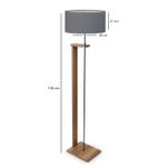 Casa si Gradina - Corpuri si surse de iluminat - Veioze si lampi - Lampadare - Lampadar, Opviq, lemn, gri inchis, 150 cm, 780SGN2608 - Infinity.ro