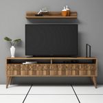 Casa si Gradina - Mobilier - Comode si corpuri - Comode - Comoda tv, Hanah Home, pal melaminat, nuc, 150x50x30 cm, 845HCT3081 - Infinity.ro