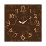 Casa si Gradina - Decoratiuni - Ceasuri - Ceas decorativ, Wallxpert, mdf, multicolor, 40x40 cm, 238HMA3167 - Infinity.ro