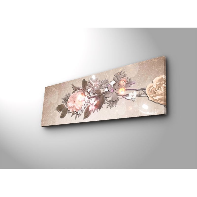 Casa si Gradina - Decoratiuni - Tablouri - Tablou canvas decorativ cu led, Wallxpert, panza piele de caprioara, multicolor, 30x90 cm, 254LED1205 - Infinity.ro