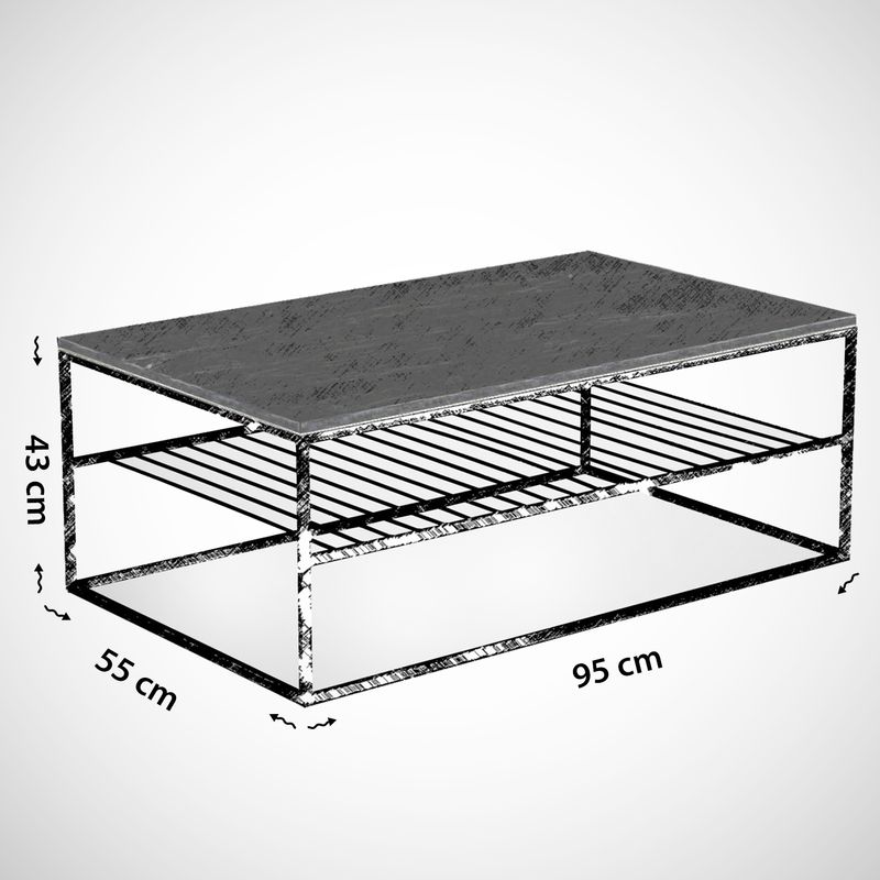 Casa si Gradina - Mobilier - Mese si birouri - Masute de cafea - Masuta de cafea, Hanah Home, pal melaminat, stejar, 95x55x43 cm, 801CMY2833 - Infinity.ro