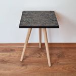 Casa si Gradina - Mobilier - Mese si birouri - Mese living - Masa laterala, Hanah Home, mdf, maro si negru, 35x35x42 cm, 481LNA1940 - Infinity.ro