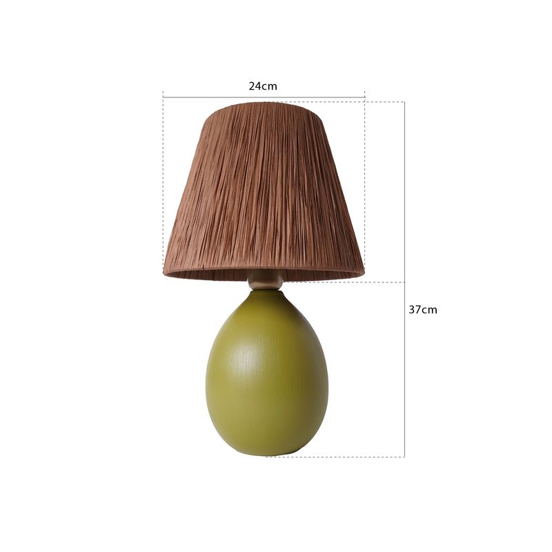 Casa si Gradina - Corpuri si surse de iluminat - Veioze si lampi - Veioze - Veioza, Opviq, ceramica, verde, 24x37 cm, 687HMY2230 - Infinity.ro