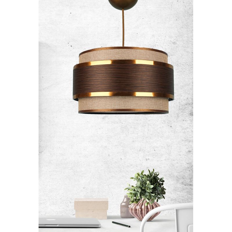 Casa si Gradina - Corpuri si surse de iluminat - Lustre si pendule - Candelabru, Opviq, corp plastic, maro, inaltime ajustabila, Ø28x15,5 cm, 687HMY1483 - Infinity.ro