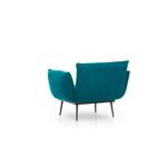 Casa si Gradina - Mobilier - Scaune si fotolii - Fotolii - Fotoliu, Hanah Home, metal, stofa tip in, verde petrol, 90x95x80 cm - Infinity.ro