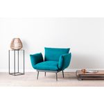 Casa si Gradina - Mobilier - Scaune si fotolii - Fotolii - Fotoliu, Hanah Home, metal, stofa tip in, verde petrol, 90x95x80 cm - Infinity.ro
