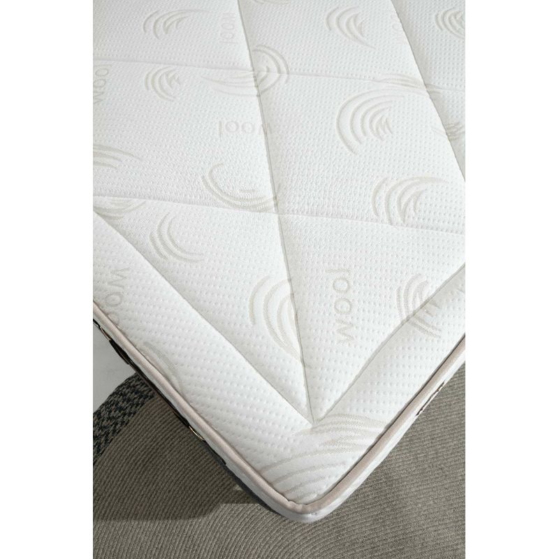 Casa si Gradina - Mobilier - Saltele si somiere - Saltele - Saltea, Hanah Home, poliester viscoza lana, alb, 160x200 cm, sistem arcuri bonell - Infinity.ro