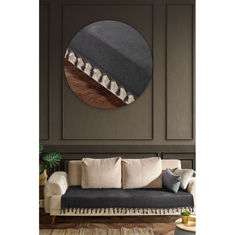 Casa si Gradina - Textile si covoare - Huse pentru mobilier - Husa canapea, L'essentiel Maison, negru, 115x200 cm, 70% bumbac 30% poliester - Infinity.ro