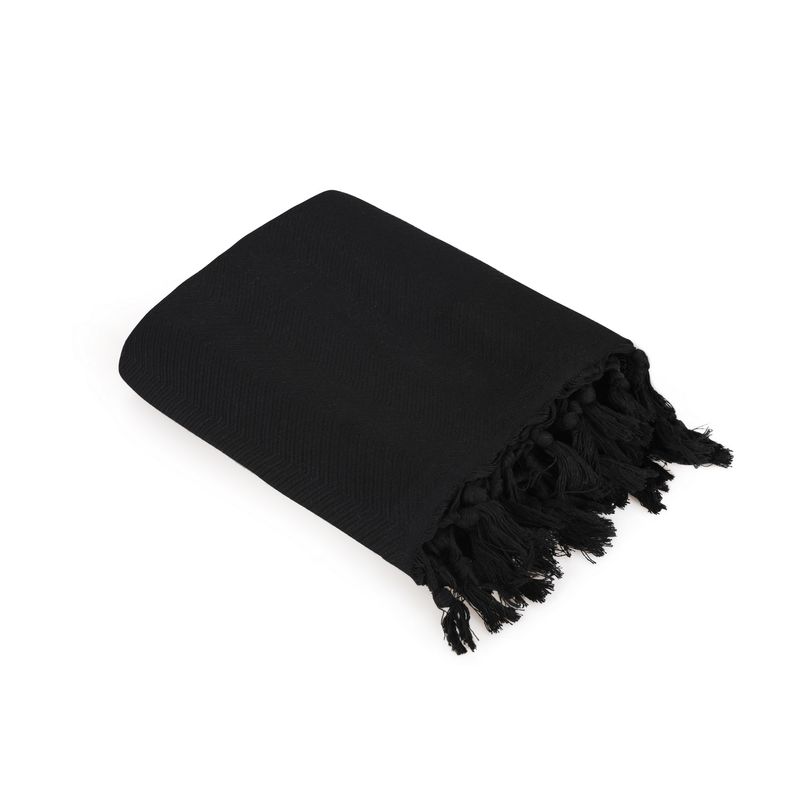 Casa si Gradina - Textile si covoare - Huse pentru mobilier - Husa canapea, L'essentiel Maison, negru, 115x200 cm, 70% bumbac 30% poliester - Infinity.ro