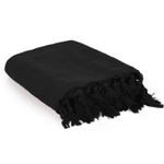 Casa si Gradina - Textile si covoare - Huse pentru mobilier - Husa canapea, L'essentiel Maison, negru, 115x200 cm, 70% bumbac 30% poliester - Infinity.ro