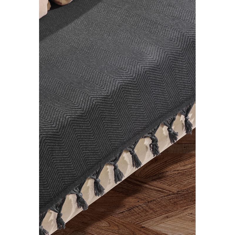 Casa si Gradina - Textile si covoare - Huse pentru mobilier - Husa canapea, L'essentiel Maison, negru, 115x200 cm, 70% bumbac 30% poliester - Infinity.ro