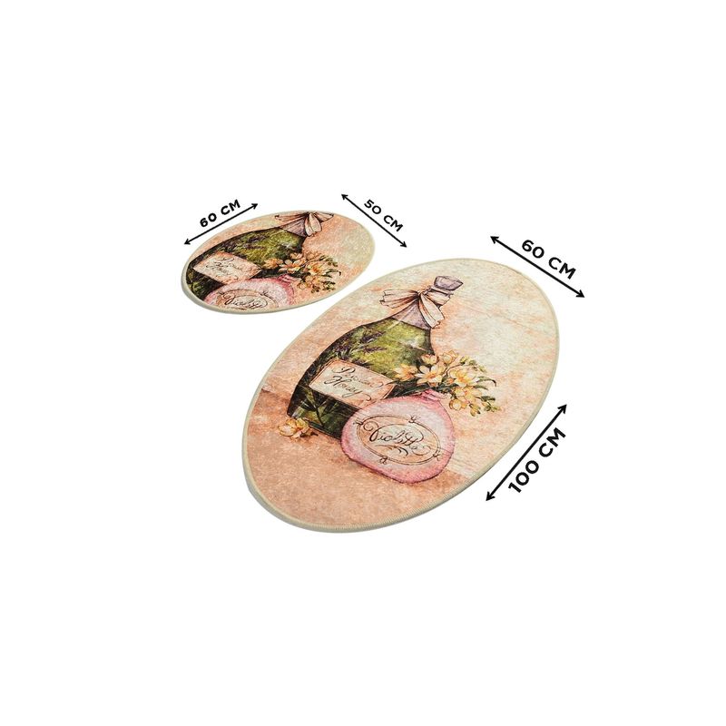 Casa si Gradina - Textile si covoare - Covoare - Covorase baie - Set covorase de baie, L'essentiel Maison, multicolor, 50x60 cm si 60x100 cm, 100% poliester, antiderapant, 359CHL2110 - Infinity.ro