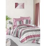 Casa si Gradina - Textile si covoare - Lenjerii de pat - Seturi de lenjerie - Set lenjerie de pat, L'essentiel Maison, dusty rose gri alb, 200x220 cm, 100% bumbac satinat - Infinity.ro
