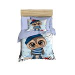 Casa si Gradina - Textile si covoare - Lenjerii de pat - Seturi de lenjerie - Set lenjerie pentru copii, L'essentiel Maison, lila, albastru, maro, 100x150 cm, 100% poliester microsatin, 100% bumbac - Infinity.ro