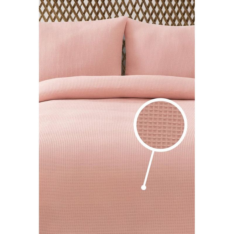 Casa si Gradina - Textile si covoare - Pături și cuverturi - Cuverturi - Cuvertura, L'essentiel Maison, pudra, 160x220 cm, 70% bumbac, 30% poliester - Infinity.ro