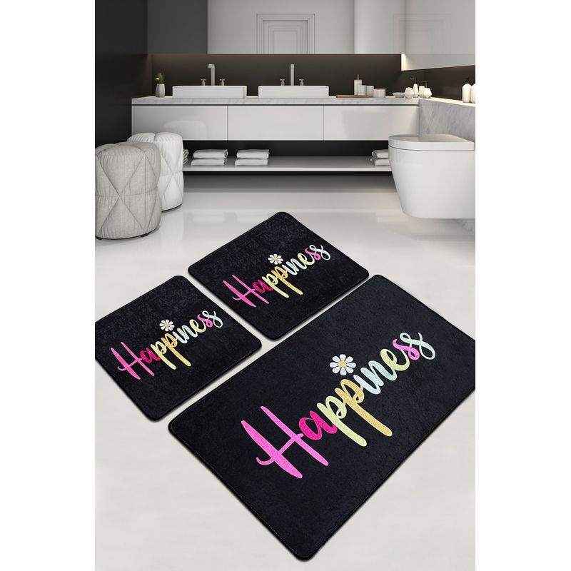 Casa si Gradina - Textile si covoare - Covoare - Covorase baie - Set covorase de baie, L'essentiel Maison, multicolor, 60x100 cm si 50x60 cm, 100% poliester, antiderapant, 359CHL3278 - Infinity.ro