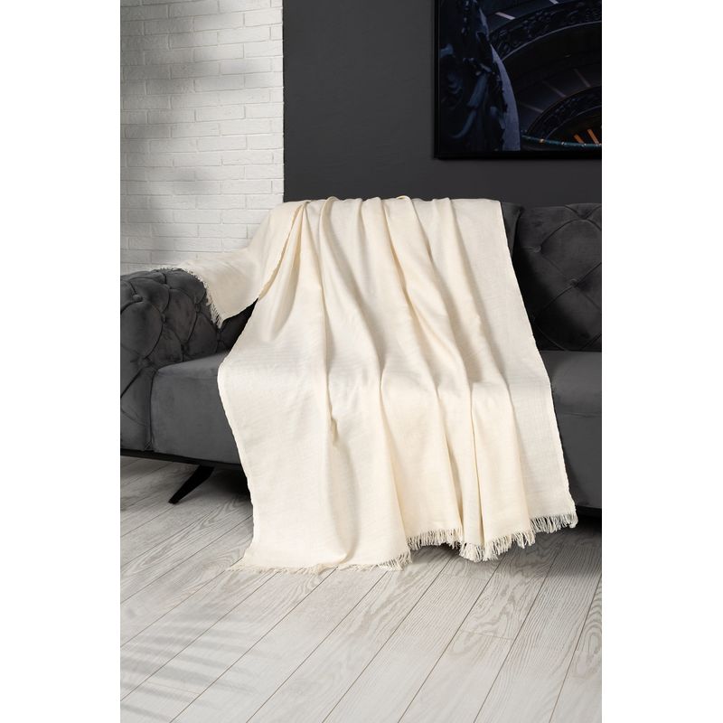 Casa si Gradina - Textile si covoare - Huse pentru mobilier - Husa de canapea, L'essentiel Maison, crem, 170x300 cm, 100% bumbac - Infinity.ro
