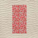 Casa si Gradina - Textile si covoare - Textile baie - Prosoape - Prosop de plaja, L'essentiel Maison, rosu, 75x150 cm, 60% bumbac 40% poliester, lavabil la masina - Infinity.ro