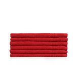 Casa si Gradina - Textile si covoare - Textile baie - Prosoape - Set prosoape de fata, L'essentiel Maison, rosu, 30x50 cm, 100% bumbac, 6 bucati - Infinity.ro