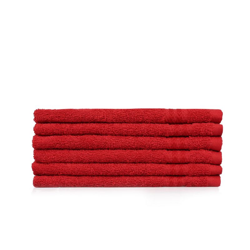 Casa si Gradina - Textile si covoare - Textile baie - Prosoape - Set prosoape de fata, L'essentiel Maison, rosu, 30x50 cm, 100% bumbac, 6 bucati - Infinity.ro