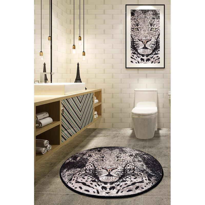 Casa si Gradina - Textile si covoare - Covoare - Covorase baie - Covoras de baie, L'essentiel Maison, multicolor, diametru 140 cm, 100% poliester, antiderapant, 359CHL4153 - Infinity.ro