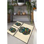 Casa si Gradina - Textile si covoare - Covoare - Covorase baie - Set covorase de baie, L'essentiel Maison, multicolor, 50x60 cm (2 bucati) + 60x100 cm (1 bucata), 100% poliester, antiderapant, 510CHL1301 - Infinity.ro