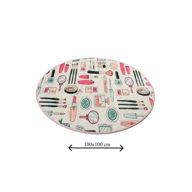 Casa si Gradina - Textile si covoare - Covoare - Covorase baie - Covoras de baie, L'essentiel Maison, multicolor, diametru 100 cm, 100% poliester, antiderapant, 359CHL1648 - Infinity.ro
