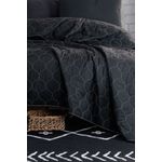 Casa si Gradina - Textile si covoare - Lenjerii de pat - Seturi de lenjerie - Set cuvertura pat dublu, L'essentiel Maison, negru, 200x220 cm, 65% bumbac 35% poliester - Infinity.ro