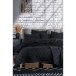 Casa si Gradina - Textile si covoare - Lenjerii de pat - Seturi de lenjerie - Set cuvertura pat dublu, L'essentiel Maison, negru, 200x220 cm, 65% bumbac 35% poliester - Infinity.ro