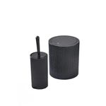 Casa si Gradina - Sanitare - Suporturi si accesorii baie - Accesorii baie - Set accesorii baie, L'essentiel Maison, plastic, negru, 2 piese, 22x19 cm si 10x32 cm - Infinity.ro