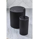 Casa si Gradina - Sanitare - Suporturi si accesorii baie - Accesorii baie - Set accesorii baie, L'essentiel Maison, plastic, negru, 2 piese, 22x19 cm si 10x32 cm - Infinity.ro