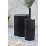 Casa si Gradina - Sanitare - Suporturi si accesorii baie - Accesorii baie - Set accesorii baie, L'essentiel Maison, plastic, negru, 2 piese, 22x19 cm si 10x32 cm - Infinity.ro