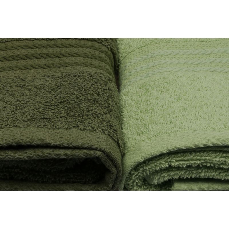 Casa si Gradina - Textile si covoare - Textile baie - Prosoape - Set prosoape de mana, L'essentiel Maison, verde deschis/verde masliniu/verde/verde inchis, 50x90 cm, 100% bumbac, 4 bucati - Infinity.ro