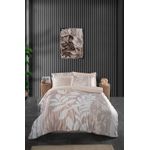 Casa si Gradina - Textile si covoare - Lenjerii de pat - Seturi de lenjerie - Set lenjerie pat dublu, L'essentiel Maison, crem si alb, 200x220 cm, microsatina poliester, bumbac - Infinity.ro