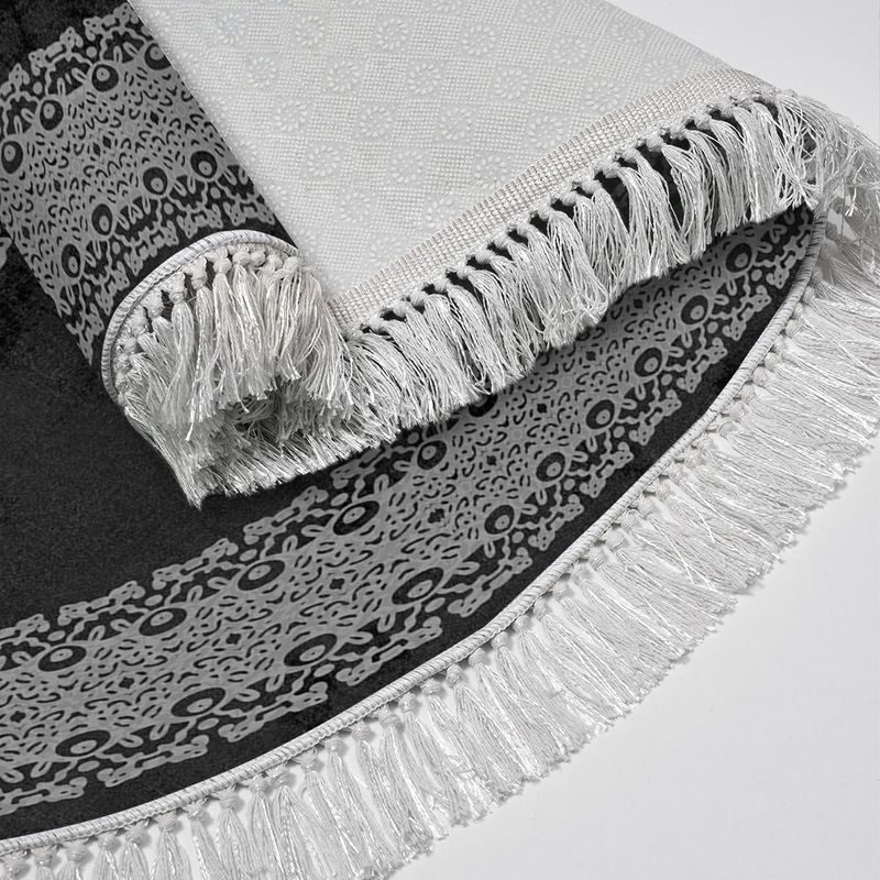 Casa si Gradina - Textile si covoare - Covoare - Covorase baie - Set covorase de baie, L'essentiel Maison, negru alb, 50x60 cm si 60x100 cm, 100% poliester, antiderapant - Infinity.ro