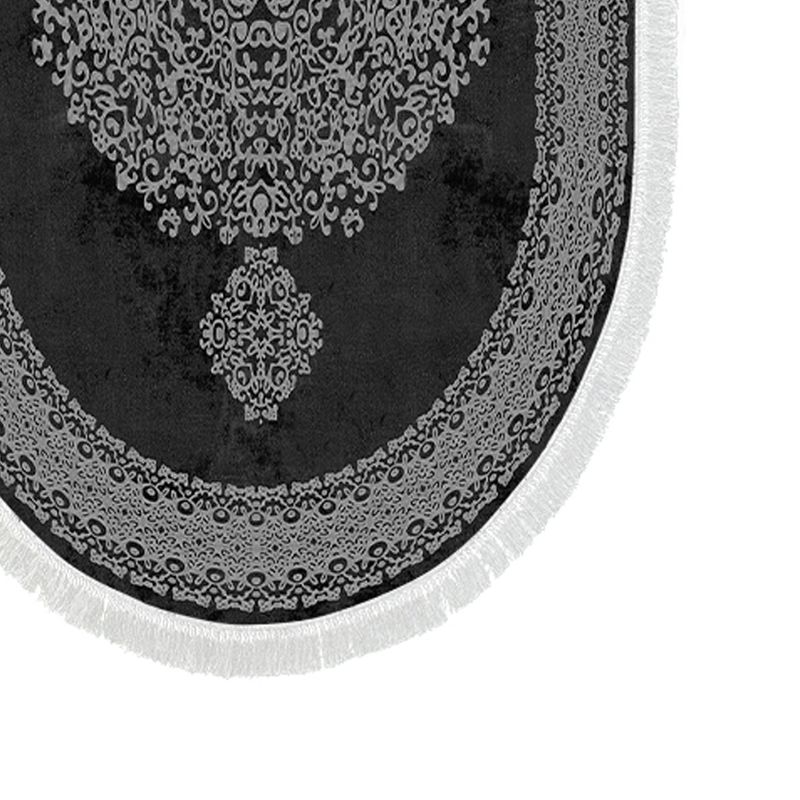 Casa si Gradina - Textile si covoare - Covoare - Covorase baie - Set covorase de baie, L'essentiel Maison, negru alb, 50x60 cm si 60x100 cm, 100% poliester, antiderapant - Infinity.ro