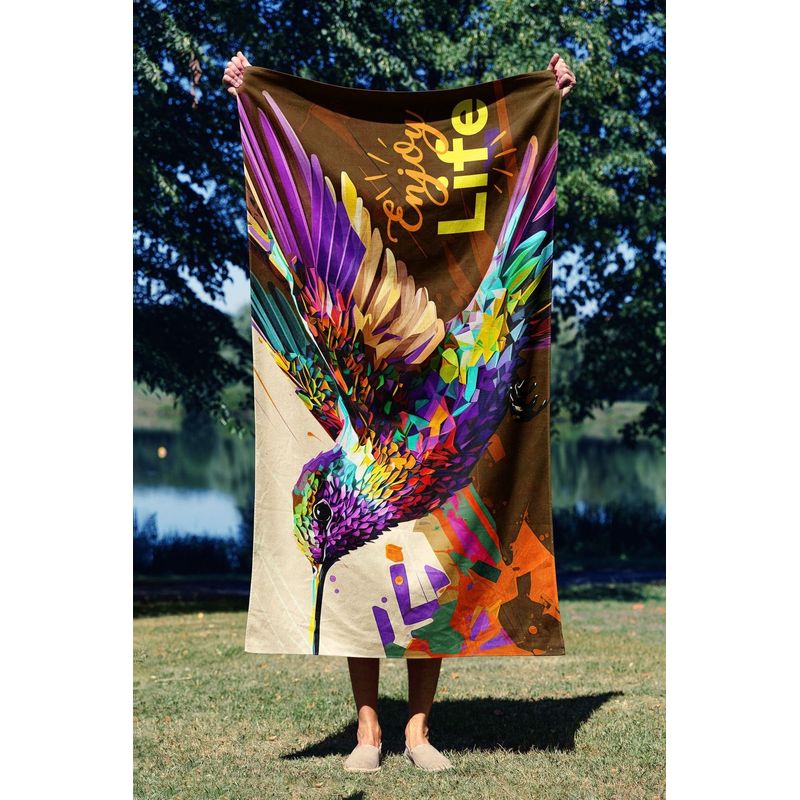 Casa si Gradina - Textile si covoare - Textile baie - Prosoape - Prosop de plaja, L'essentiel Maison, multicolor, 70x130 cm, microfibra, 450AST1108 - Infinity.ro