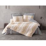 Casa si Gradina - Textile si covoare - Lenjerii de pat - Seturi de lenjerie - Set lenjerie pat single, L'essentiel Maison, galben gri alb, 160x220 cm, bumbac poliester - Infinity.ro