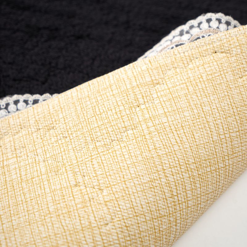 Casa si Gradina - Textile si covoare - Covoare - Covorase baie - Set covorase de baie, L'essentiel Maison, alb-negru, 50x60 cm si 60x100 cm, 100% poliester, antiderapant, 394ANR1493 - Infinity.ro