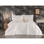 Casa si Gradina - Textile si covoare - Pături și cuverturi - Cuverturi - Set cuvertura pat dublu, L'essentiel Maison, crem, 240x260 cm, 100% chenille, 188WTN1811 - Infinity.ro
