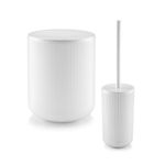 Casa si Gradina - Sanitare - Suporturi si accesorii baie - Accesorii baie - Set accesorii baie, L'essentiel Maison, alb, plastic, 5 piese - Infinity.ro