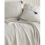 Casa si Gradina - Textile si covoare - Lenjerii de pat - Seturi de lenjerie - Set piqué dublu, L'essentiel Maison, antracit, 240x260 cm, 100% bumbac, jacquard - Infinity.ro